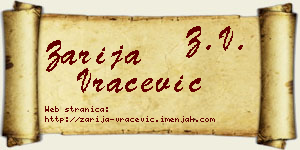 Zarija Vračević vizit kartica